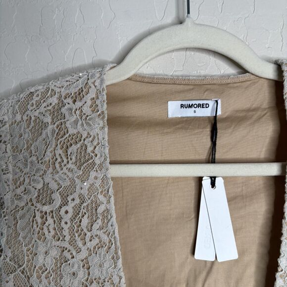 Rumored Cream Lace Mini Dress - Picture 6 of 7